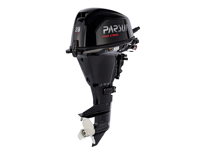 side view of F20 EFI outboard motor 